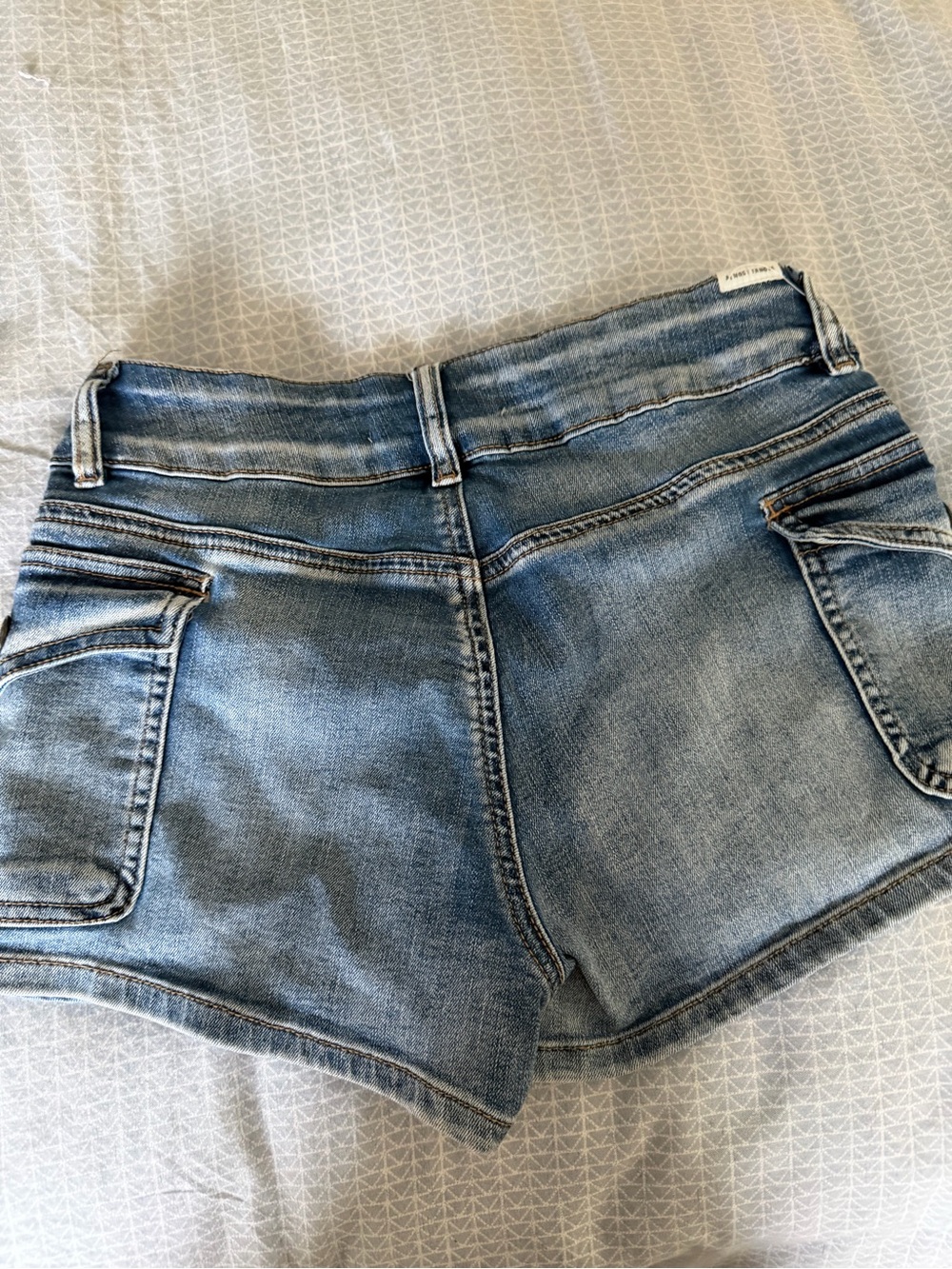 Almost Famous Faded Blue Denim Shorts